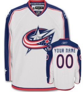 Columbus Blue Jackets Mens Customized White Jersey