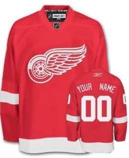 Detroit Red Wings Mens Customized Red Jersey