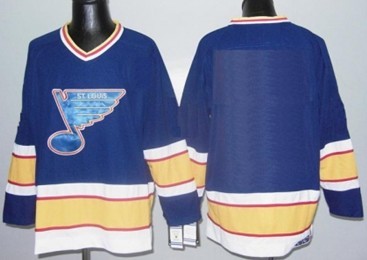 St. Louis Blues Mens Customized Blue CCM Jersey