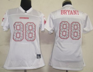 Dallas Cowboys #88 Dez Bryant White Star Struck Fashion Womens Jersey