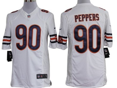 Nike Chicago Bears #90 Julius Peppers White Limited Jersey 