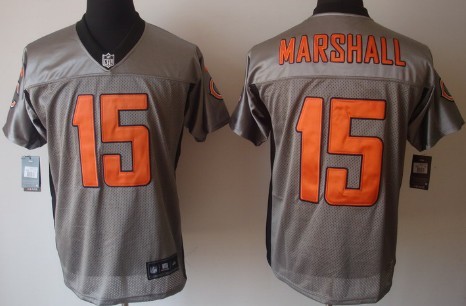 Nike Chicago Bears #15 Brandon Marshall Gray Shadow Elite Jersey 