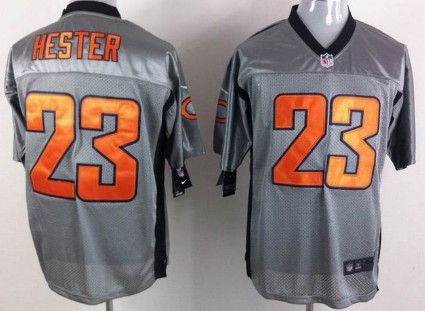 Nike Chicago Bears #23 Devin Hester Gray Shadow Elite Jersey