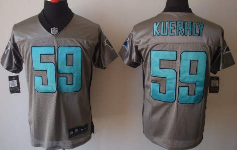 Nike Carolina Panthers #59 Luke Kuechly Gray Shadow Elite Jersey 