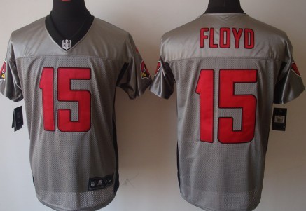 Nike Arizona Cardinals #15 Michael Floyd Gray Shadow Elite Jersey