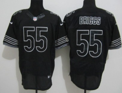 Nike Chicago Bears #55 Lance Briggs Black Elite Jersey 