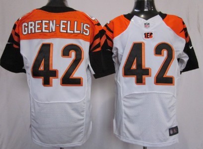 Nike Cincinnati Bengals #42 BenJarvus Green-Ellis White Elite Jersey