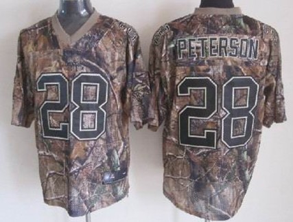 Nike Minnesota Vikings #28 Adrian Peterson Realtree Camo Elite Jersey