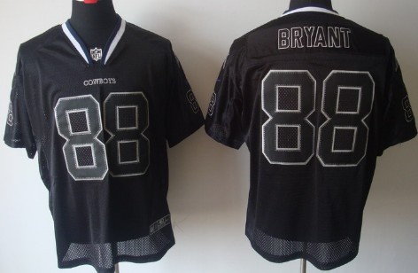 Nike Dallas Cowboys #88 Dez Bryant Lights Out Black Elite Jersey 