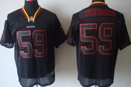 Nike Washington Redskins #59 London Fletcher Lights Out Black Elite Jersey 