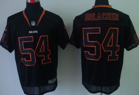 Nike Chicago Bears #54 Brian Urlacher Lights Out Black Elite Jersey 