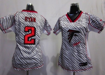 Nike Atlanta Falcons #2 Matt Ryan 2012 Womens Zebra Fashion Jersey