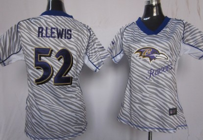 Nike Baltimore Ravens #52 Ray Lewis 2012 Womens Zebra Fashion Jersey