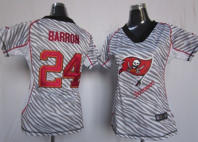 Nike Tampa Bay Buccaneers #24 Mark Barron 2012 Womens Zebra Fashion Jersey