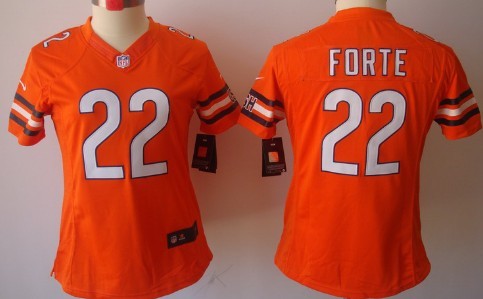 Nike Chicago Bears #22 Matt Forte Orange Limited Womens Jersey 