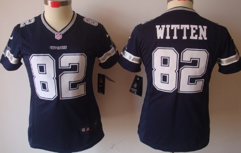 Nike Dallas Cowboys #82 Jason Witten Blue Limited Womens Jersey 