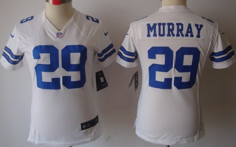 Nike Dallas Cowboys #29 DeMarco Murray White Limited Womens Jersey 