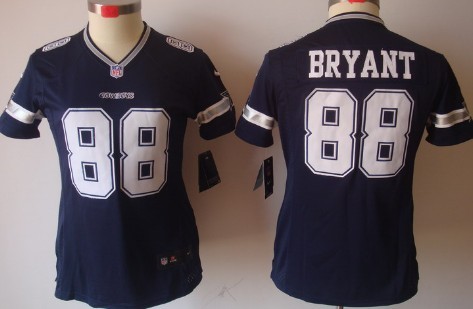 Nike Dallas Cowboys #88 Dez Bryant Blue Limited Womens Jersey 