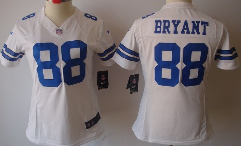 Nike Dallas Cowboys #88 Dez Bryant White Limited Womens Jersey 