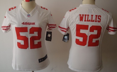 Nike San Francisco 49ers #52 Patrick Willis White Limited Womens Jersey 