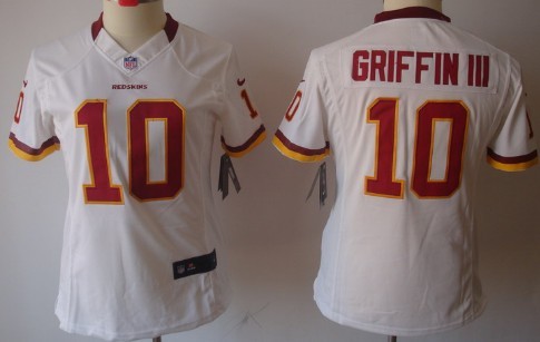 Nike Washington Redskins #10 Robert Griffin III White Limited Womens Jersey 