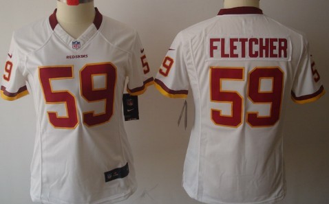 Nike Washington Redskins #59 London Fletcher White Limited Womens Jersey 