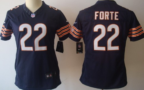 Nike Chicago Bears #22 Matt Forte Blue Limited Womens Jersey 