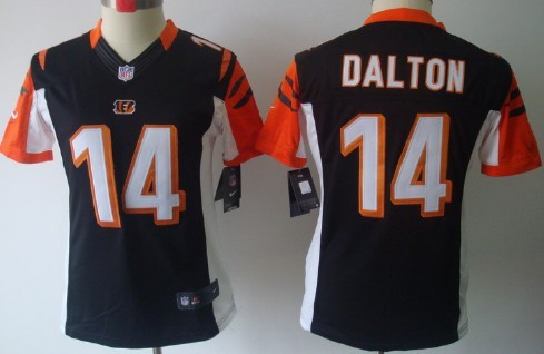 Nike Cincinnati Bengals #14 Andy Dalton Black Limited Womens Jersey 