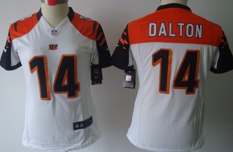 Nike Cincinnati Bengals #14 Andy Dalton White Limited Womens Jersey 