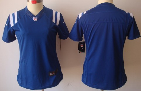 Nike Indianapolis Colts Blank Blue Limited Womens Jersey 