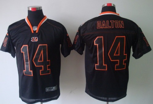 Nike Cincinnati Bengals #14 Andy Dalton Lights Out Black Elite Jersey 