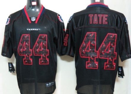 Nike Houston Texans #44 Ben Tate Lights Out Black Ornamented Elite Jersey 