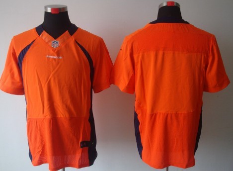 Nike Denver Broncos Blank Orange Elite Jersey