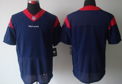 Nike Houston Texans Blank Blue Elite Jersey 