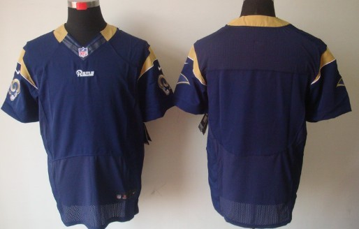 Nike St. Louis Rams Blank Navy Blue Elite Jersey 