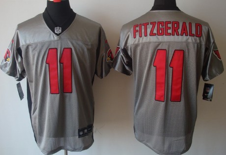 Nike Arizona Cardinals #11 Larry Fitzgerald Gray Shadow Elite Jersey 