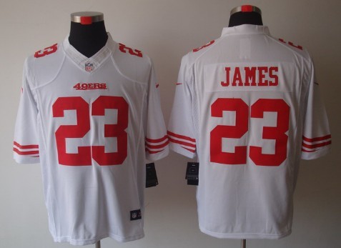 Nike San Francisco 49ers #23 LaMichael James White Limited Jersey 