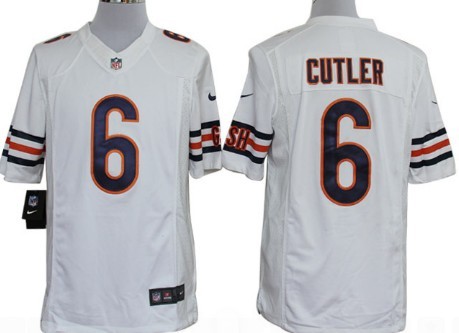 Nike Chicago Bears #6 Jay Cutler White Limited Jersey 