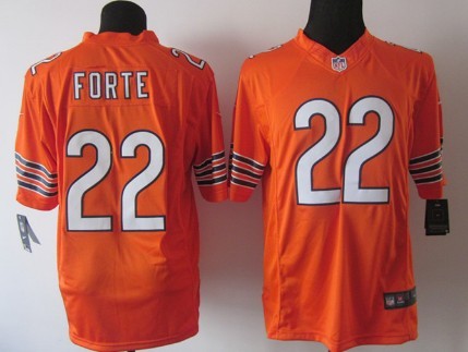 Nike Chicago Bears #22 Matt Forte Orange Limited Jersey 