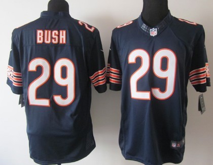 Nike Chicago Bears #29 Michael Bush Blue Limited Jersey 