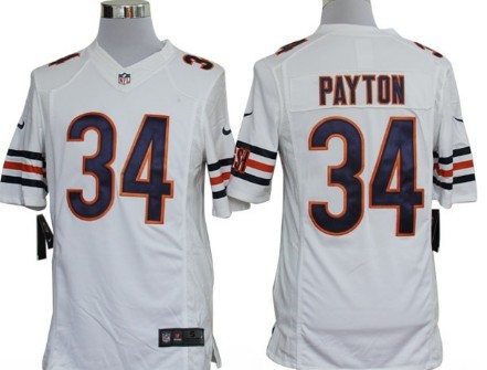 Nike Chicago Bears #34 Walter Payton White Limited Jersey 