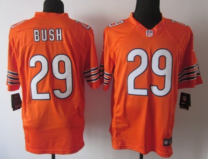 Nike Chicago Bears #29 Michael Bush Orange Limited Jersey 