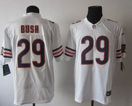 Nike Chicago Bears #29 Michael Bush White Limited Jersey 