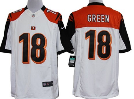 Nike Cincinnati Bengals #18 A.J. Green White Limited Jersey