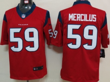 Nike Houston Texans #59 Whitney Mercilus Red Limited Jersey 