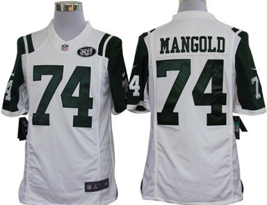 Nike New York Jets #74 Nick Mangold White Limited Jersey