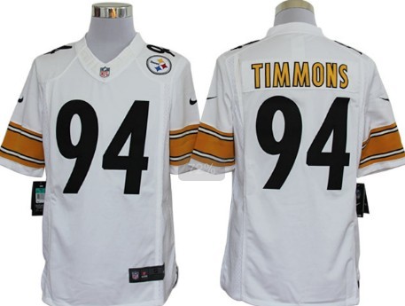 Nike Pittsburgh Steelers #94 Lawrence Timmons White Limited Jersey 