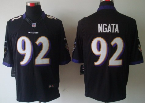 Nike Baltimore Ravens #92 Haloti Ngata Black Limited Jersey