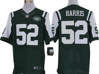 Nike New York Jets #52 David Harris Green Elite Jersey 