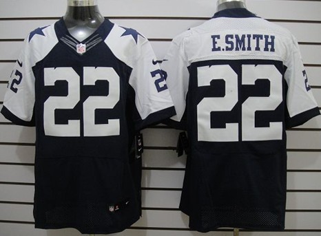 Nike Dallas Cowboys #22 Emmitt Smith Blue Thanksgiving Elite Jersey 